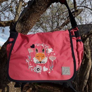 Hanna Andersson fox & hearts school messenger bag